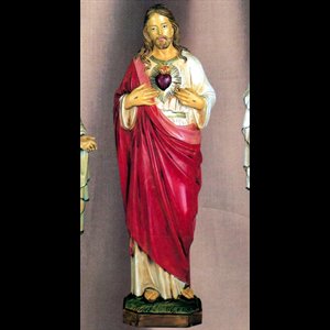 Sacred Heart of Jesus Outdoor Resin Statue, 24" (61 cm)