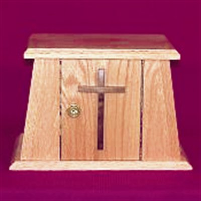 Oak Tabernacle, 12" x 8" x 8" (30.5 x 20 x 20 cm)