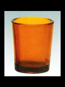 Vigil Light Glass 15hrs Amber, 2.5" (6.3 cm) Height / dz