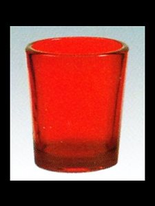 Vigil Light Glass 15hrs Ruby, 2.5" (6.3 cm) Height / dz